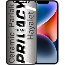 Bukrem Store Apple Uyumlu   iPhone 14 Hayalet Ekran Koruyucu Parlak Seramik