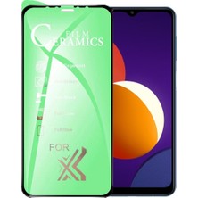 Bukrem Store Samsung Uyumlu M12 Ekran Koruyucu 9d Seramik Nano Tam Kaplayan Kavisli