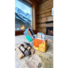 Precious Stabilize Ambonya Ağacı & Epoksi Özel Tasarım Benzinli Çakmak