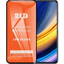Bukrem Store Poco X3 Pro Ekran Koruyucu 21D Tam Kaplayan Kırılmaz Cam Kavisli
