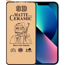Bukrem Store Apple Uyumlu   iPhone 13 Ekran Koruyucu 9d Mat Seramik Nano Kırılmaz Cam