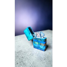 Precious Stabilize Ahşap & Epoksi Özel Tasarım Benzinli Çakmak