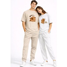 Nevermind Sevgili Kombini Eğlenceli Baskılı Çift Tişört Oversize Unisex Partner Tişört 2’li Set