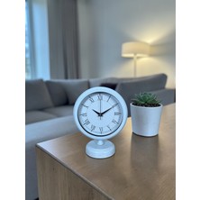 Alpotekno White Pure Roman 25 x 20 Cm Metal Masa Saati
