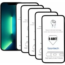 Bukrem Store Apple Uyumlu iPhone 13 Pro Ile Ekran Koruyucu Tam Kaplayan 5li Set