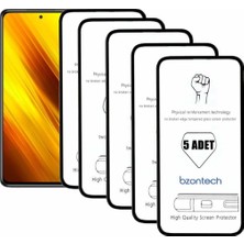 Bukrem Store Poco X3 Nfc Ile Uyumlu Ekran Koruyucu Tam Kaplayan 5li Set