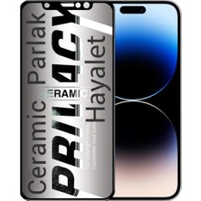 Bukrem Store Apple Uyumlu   iPhone 14 Pro Max Hayalet Ekran Koruyucu Parlak Seramik Gizli