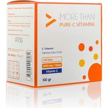 More Than C Vitamini 1000 mg / Saşe 100 Adet Saf Vitamin Takviye Edici Gıda