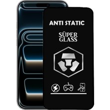 Bukrem Store Apple Uyumlu   iPhone 17 Pro Anti Static Toz Tutmayan Çerçeveli Temperli Ekran Koruyucu Cam