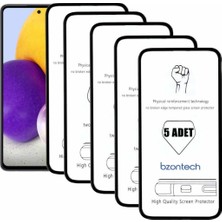 Bukrem Store Samsung Galaxy A72 Ile Uyumlu Ekran Koruyucu Tam Kaplayan 5li Set