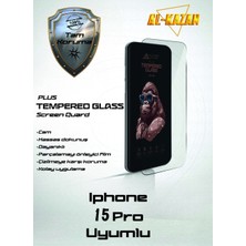 Bukrem Store Apple Uyumlu   iPhone 15 Pro Şeffaf Kırılmaz Ekran Koruyucu Ultra Ince, Anti Çizik & Darbeye Dayanıklı