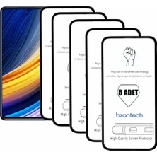 Bukrem Store Poco X3 Pro Ile Uyumlu Ekran Koruyucu Tam Kaplayan 5li Set