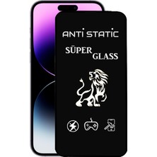 Bukrem Store Apple Uyumlu   iPhone 14 Pro Max Anti Static Toz Tutmaz Çerçeveli Ekran Koruyucu