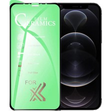 Bukrem Store Apple Uyumlu   iPhone 12 Pro Ekran Koruyucu 9d Seramik Nano Tam Kaplayan Kavisli