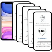 Bukrem Store Apple Uyumlu iPhone 11 Ile Ekran Koruyucu Tam Kaplayan 5li Set