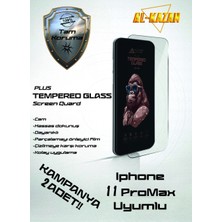 Bukrem Store Apple Uyumlu   iPhone 11 Promax Şeffaf Kırılmaz Ekran Koruyucu 2'li Paket Ultra Ince, Anti Çizik&darbeye Dayanıklı