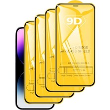 Bukrem Store Apple Uyumlu   iPhone 14 Pro Max Ekran Koruyucu 9d Kırılmaz Cam Extra Darbe Emici Etkin Koruma - Tam Kaplar