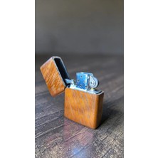 Precious Iroko Ağacı El Yapımı Benzinli Çakmak – Doğal Ahşap, Ömür Boyu Garantili