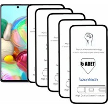 Bukrem Store Samsung Galaxy A71 Ile Uyumlu Ekran Koruyucu Tam Kaplayan 5li Set