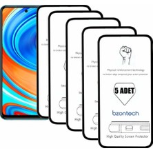 Bukrem Store Xiaomi Mi Note 9 Pro Ile Uyumlu Ekran Koruyucu Tam Kaplayan 5li Set