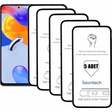 Bukrem Store Redmi Note 11 Pro Ile Uyumlu Ekran Koruyucu Tam Kaplayan 5li Set