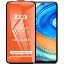 Bukrem Store Xiaomi Redmi Note 9 Pro Ekran Koruyucu 21D Tam Kaplayan Kavisli
