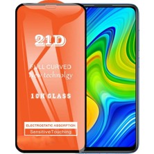 Bukrem Store Xiaomi Redmi Note 9 Ekran Koruyucu 21D Tam Kaplayan Kavisli