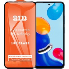 Bukrem Store Xiaomi Redmi Note 11 Ekran Koruyucu 21D Tam Kaplayan Kavisli
