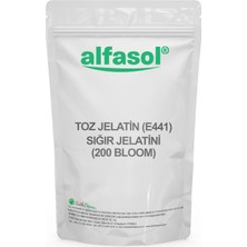 Alfasol Toz Jelatin (Sığır Jelatini) (220 Bloom) (E441) 100 gr