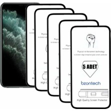 Bukrem Store Apple Uyumlu iPhone 11 Pro Max Ile Ekran Koruyucu Tam Kaplayan 5li Set