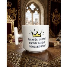 Tanem Olurmu Öyle Şey Köpek Tasarımlı - T Kulp Kupa