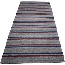 Zehra Abla Halı Yeni El Dokuma Çubuklu Yağcıbedir Balıkesir Yün Kilim 7194