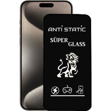 Bukrem Store Apple iPhone 15 Pro Max Uyumlu Anti Static Toz Tutmaz Çerçeveli Ekran Koruyucu