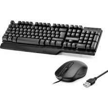 Pileli Store Pilelistore Ablolu Klavye Mouse Set Q Siyah HD861