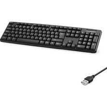Pileli Store Pilelistore Kablolu Standart Klavye F Siyah HDX2601