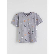 Lc Waikiki Yeni Sezon Beli Lastikli Baskılı Erkek Çocuk Pijama Üst