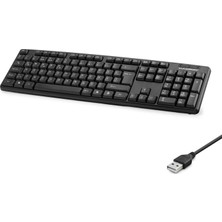 Pileli Store Pilelistore Kablolu Standart Klavye Q Siyah HDX2603