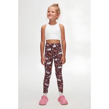 Lovetti Lazy Cat Kız Çocuk Desenli Tayt