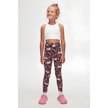 Lovetti Lazy Cat Kız Çocuk Desenli Tayt
