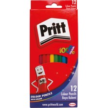 Pritt 12 Renk Kuru Boya Tam Boy 12 Adet Parça Renkli Kalemler Türkiye Menşeli