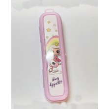 Esranın Dünyası Pembe Multi Renkli Kapaklı Kalemlik Kutusu -Çanta Içi Saklama - Diş Fırçası - Makyaj Fırçası Kutu