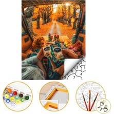 Tale Hobby 40 x 50 cm Kasnaklı Sayılarla Boyama Seti Akrilik Boya ve Fırçalarla Eğlenceli