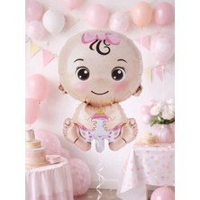Parti Adresi Bebek Folyo Balon Pembe