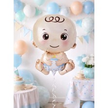 Parti Adresi Bebek Folyo Balon Mavi