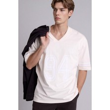 DeFacto %100 Pamuk Loose Fit Baskılı Kısa Kollu Tişört H3528AX26SP