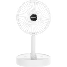  everest efn-605 masaüstü şarj edilebilir beyaz 800mah usb fan