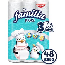 Familia Plus Kağıt Havlu 48 Rulo 3 Katlı Ultra Emici ve Kokusuz Mutfak İçin İdeal