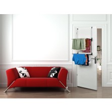 biriciks Biricik Alüminyum 2 Katlı Kapı Arkası Çamaşır Kurutmalık 1 Adet Siyah - Kırmızı Renkli Kolay Kurulum