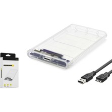 Hadron Hdx1760 Hdd Kutu Usb3.0 Plastik Sata 2.5" Transparent (Boş Kutu)