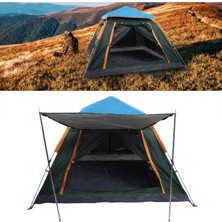 Pileli Store Pilelistore Tam Otomatik Su ve Rüzgar Geçirmez Gölgelikli Tenteli 6 Kişilik Kamp Çadırı 240*240*155 cm